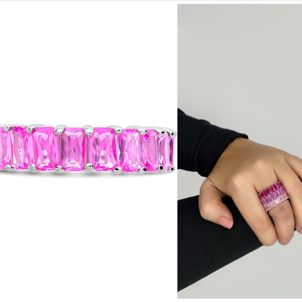 NWOT Sterling Forever Rose Eternity Band